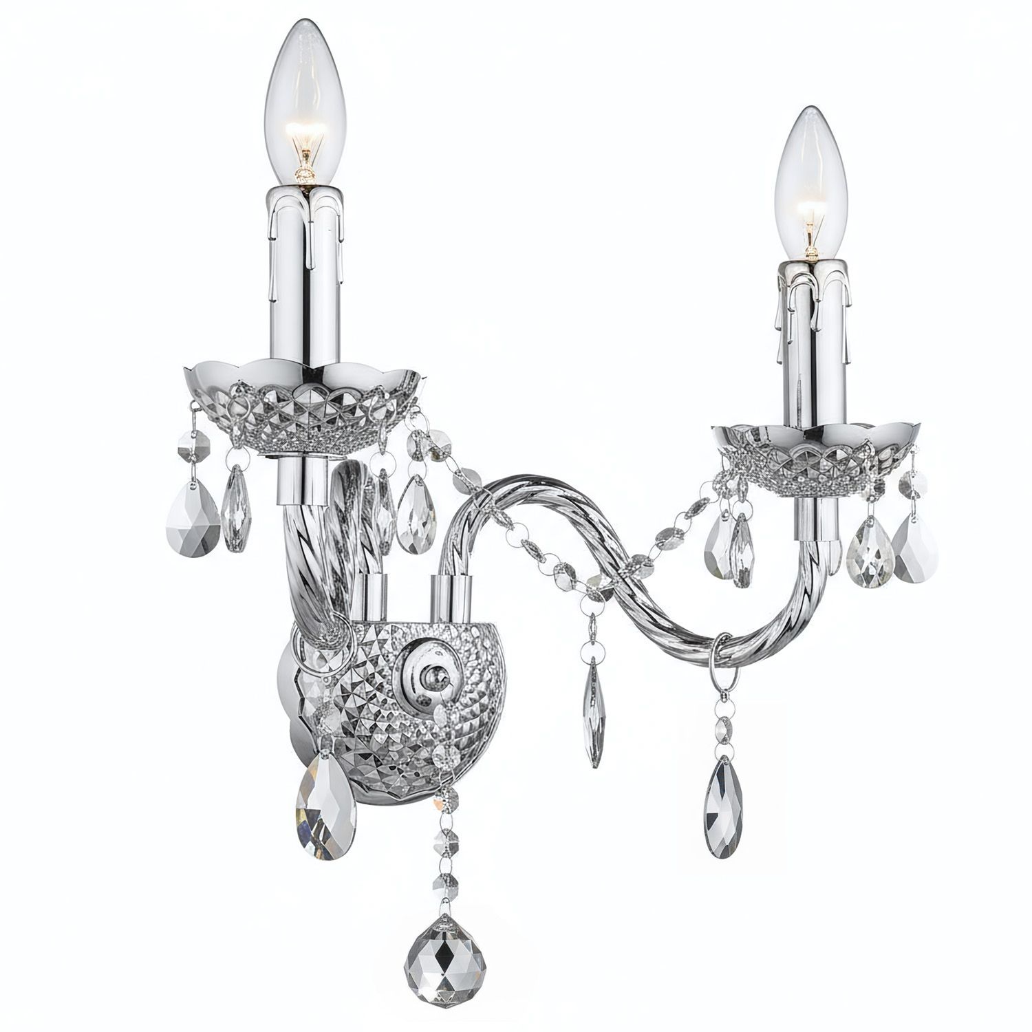 TOOLIGHT seinävalaisin EBT017-2W kromi, 18X40X36CM