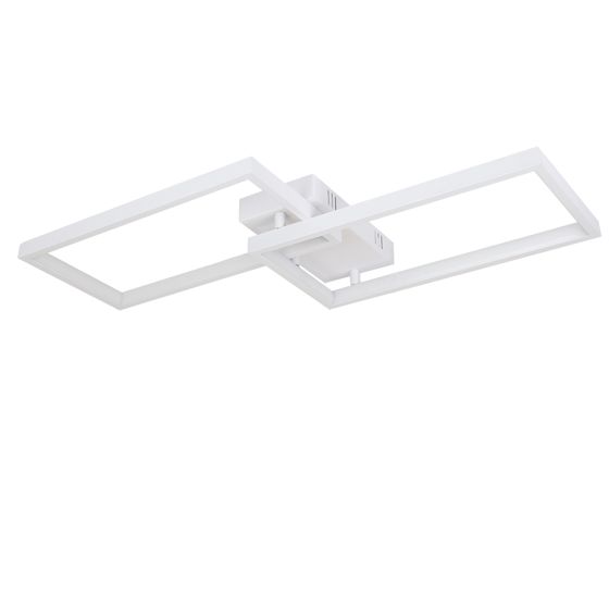 NETTLIFE himmennettävä 40W led-kattovalaisin metallivalkoinen moderni kaukosäätimellä sopii keittiöön olohuoneeseen ja makuuhuoneeseen