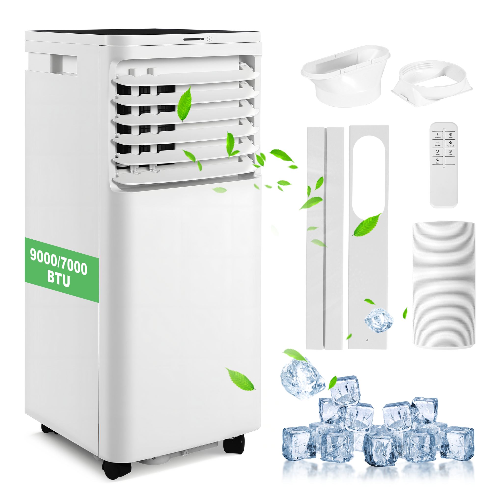 ZMH 3-in-1 kannettava ilmastointilaite 9000 Btu 980w kaukosäätimellä asuntoihin