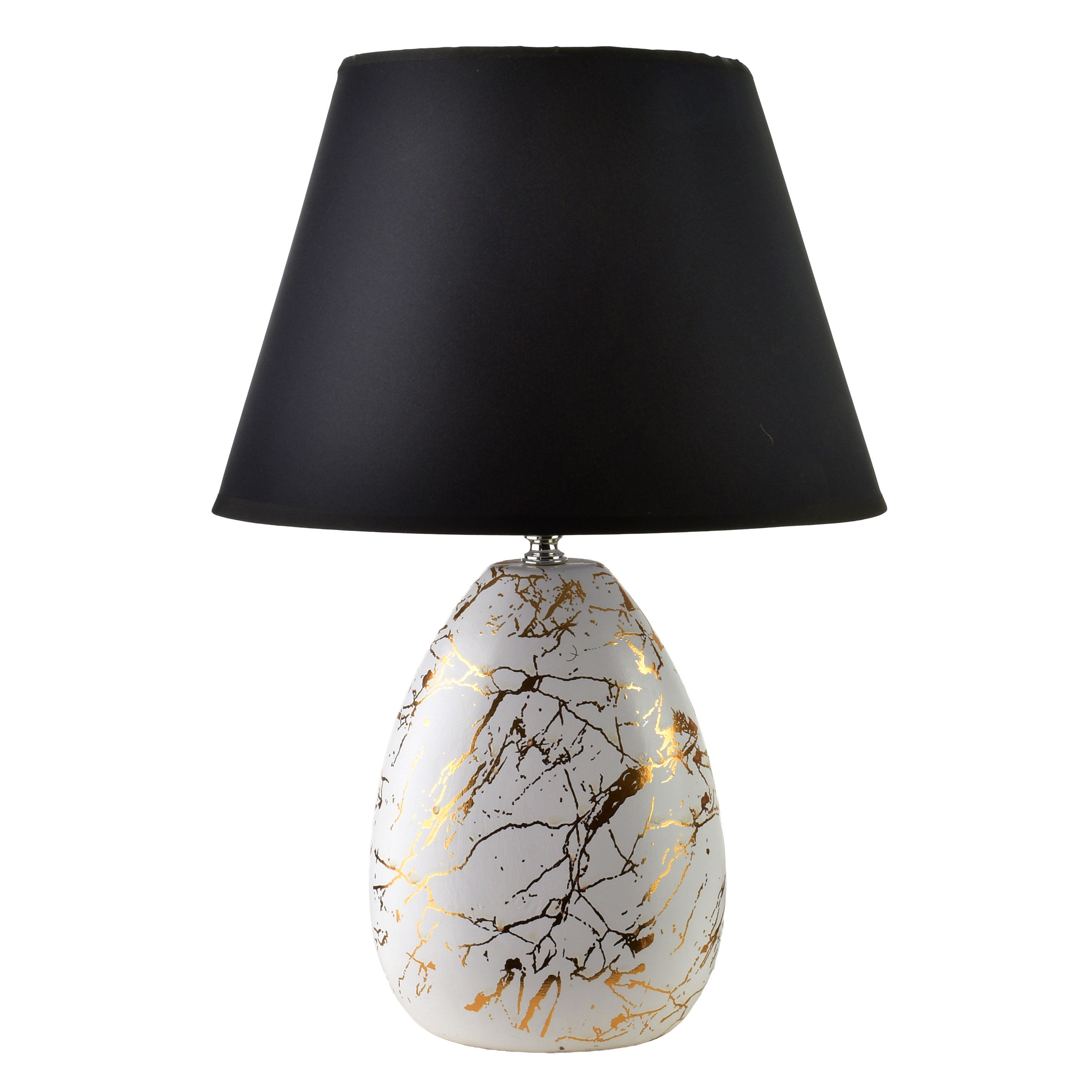 Pöytävalaisin keramiikka Mondex Leti Marble 18x8x47 cm musta 1 kpl
