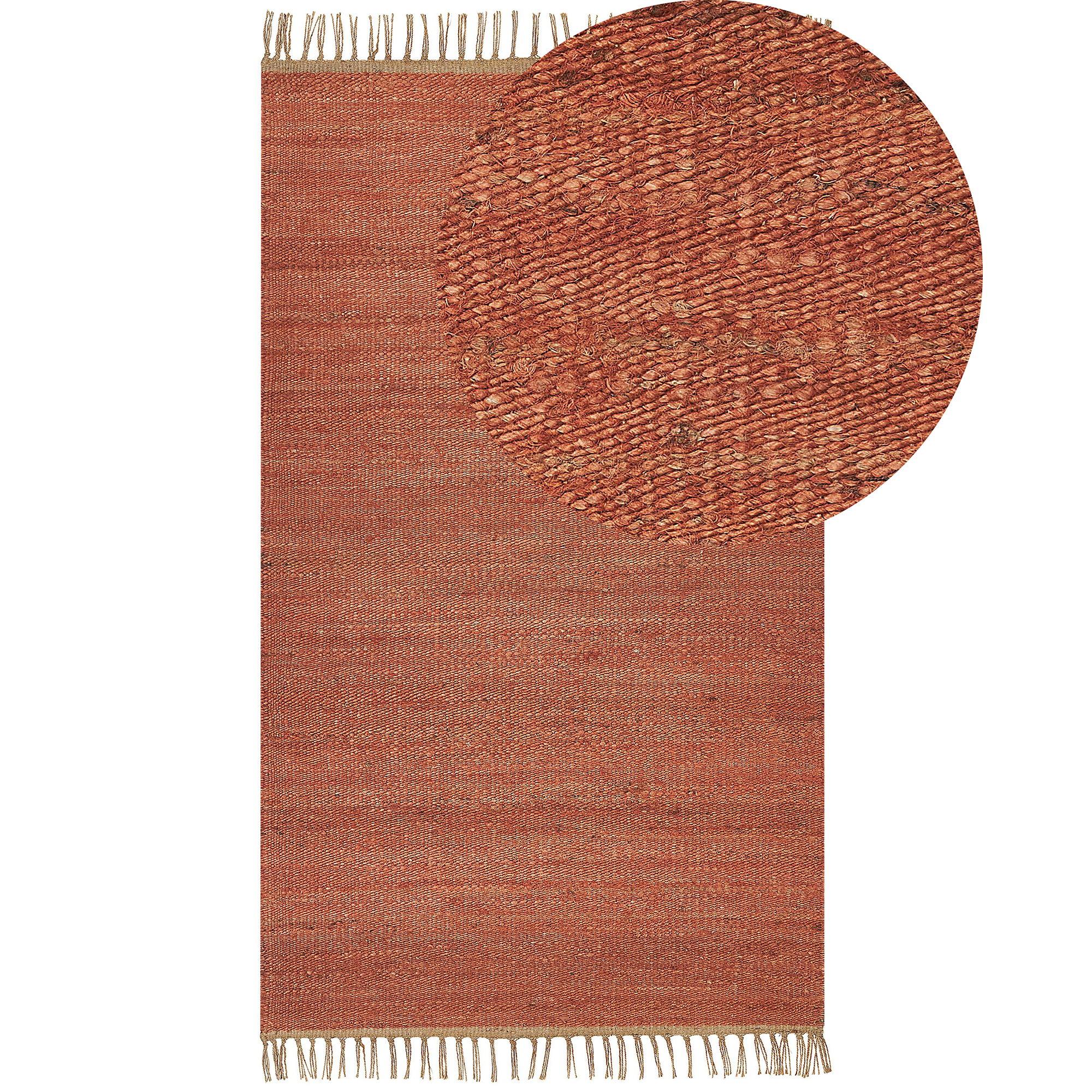 Matto LUNIA Vaalea punainen 80 x 150 cm juutti