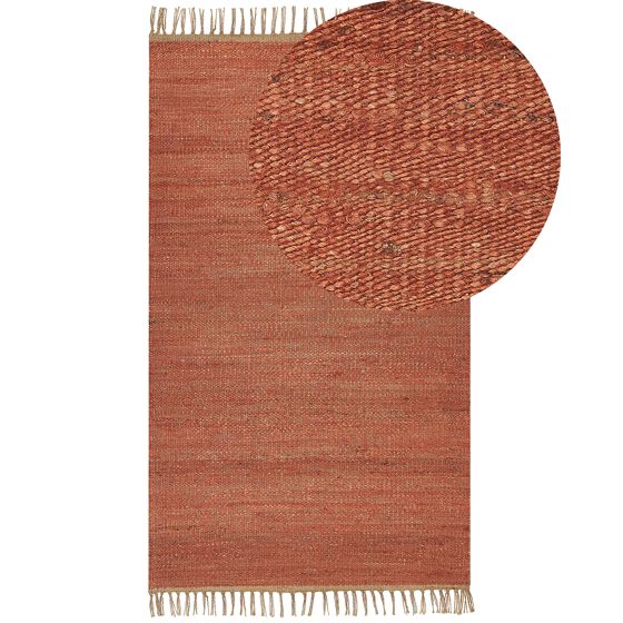 Matto LUNIA Vaalea punainen 80 x 150 cm juutti