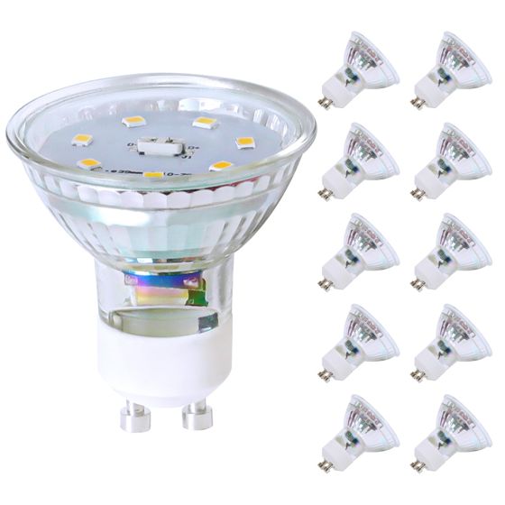 ZMH 6 kpl GU10 6 W LED-lamppuja (vastaa 60 W), 5000 K viileä valkoinen, 110° säteilykulma, ei himmennettävä.