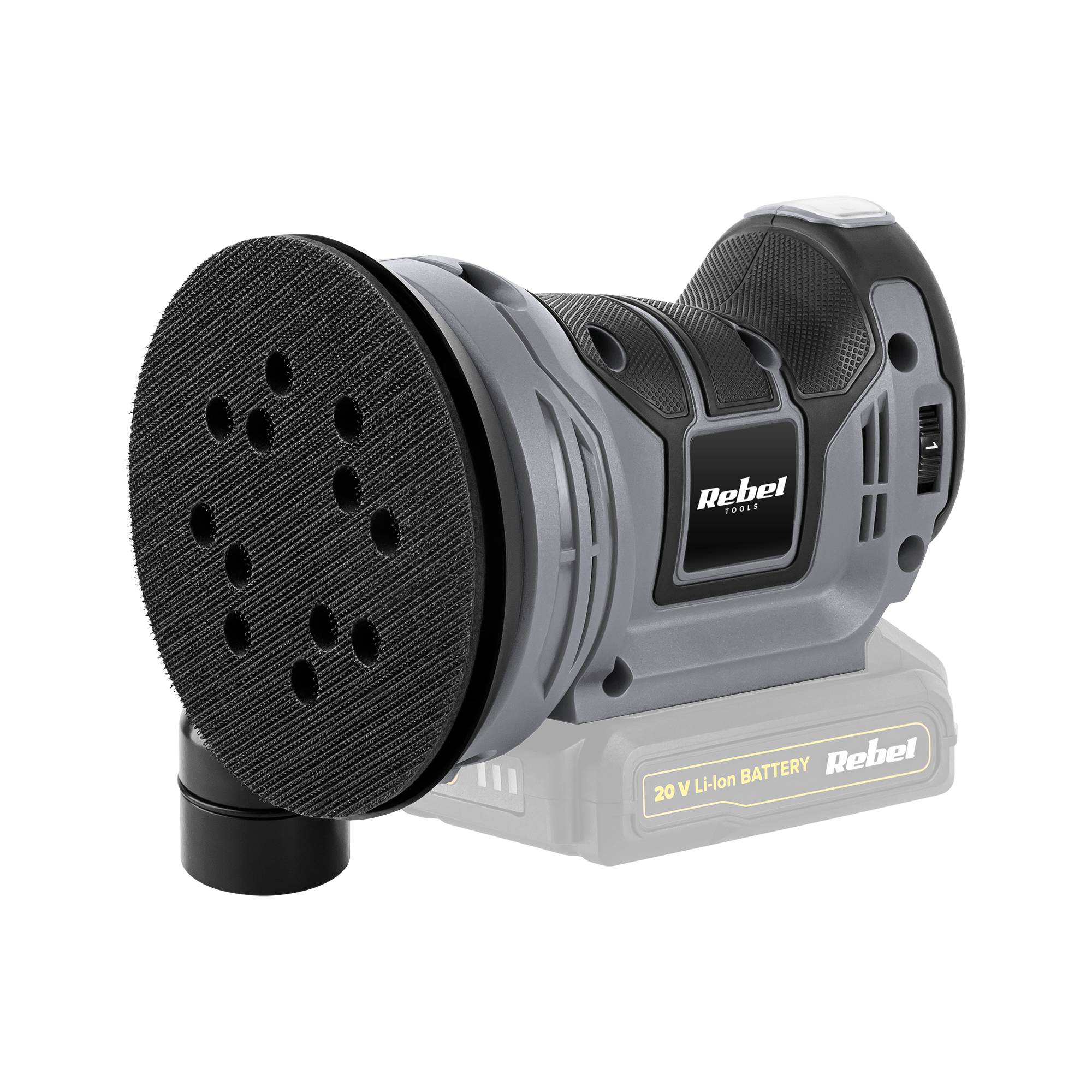 Rebel 20 V 2 Ah akkukäyttöinen epäkeskohiomakone