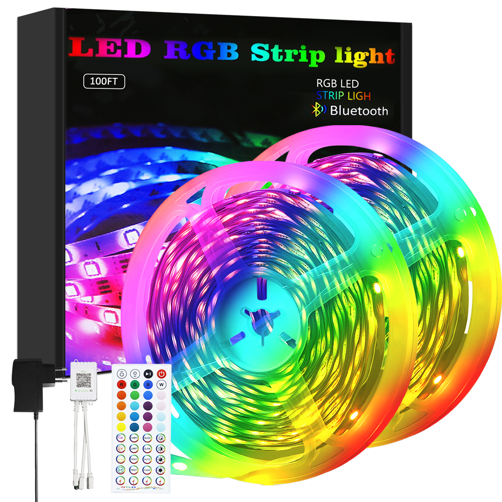 NETTLIFE 30m,LED-nauha,monivärisessä,muovissa