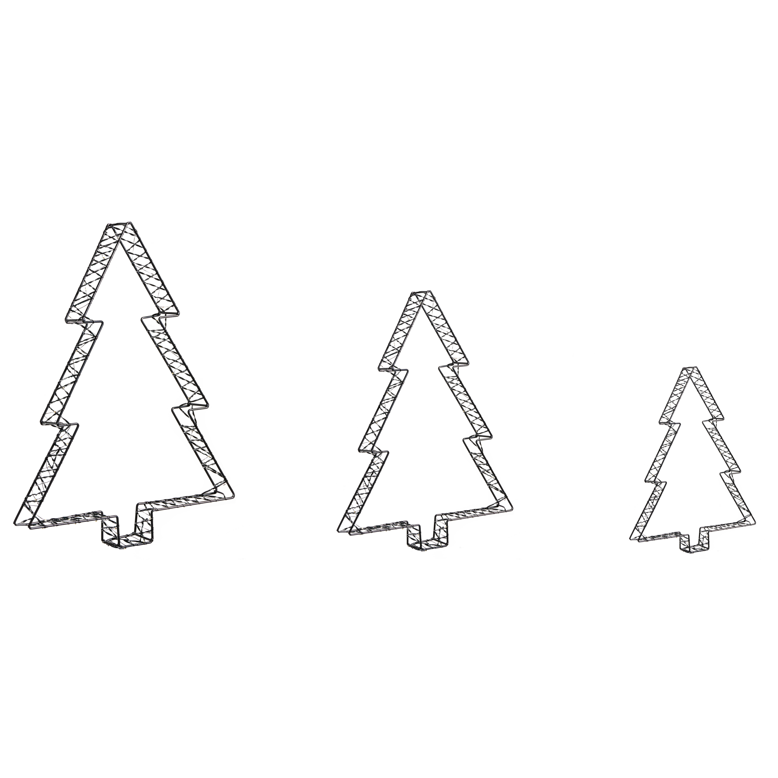 Ulkokoriste LED-valo LOFSEN Joulukuusi 45/35/25 cm Musta