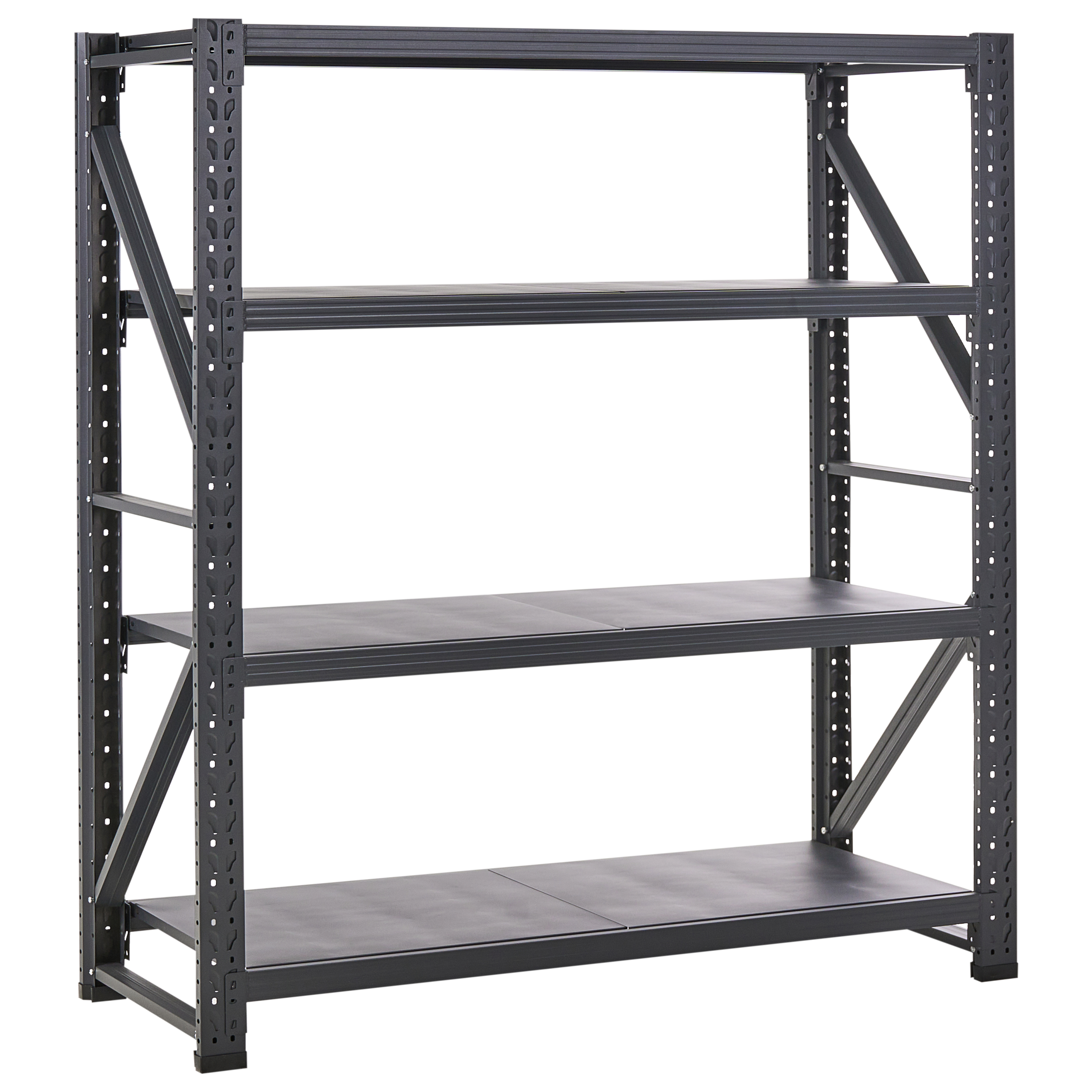 Varastohylly FIUGGI metalli 200 cm 60 cm Musta