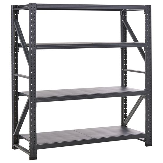 Varastohylly FIUGGI metalli 200 cm 60 cm Musta