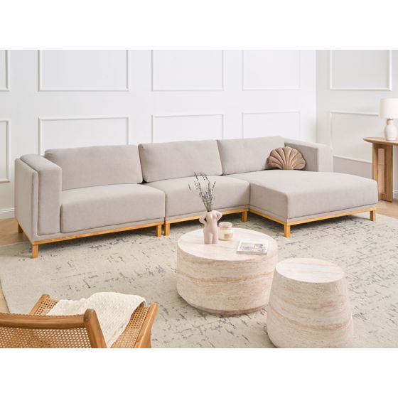 Kulmasohva 5-istuttava VENG kangas Vaaleanbeige Vasen