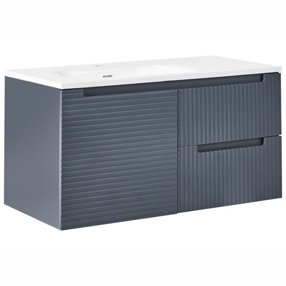 Seinäallaskaappi altaalla VALA 100 cm Grafiitinharmaa