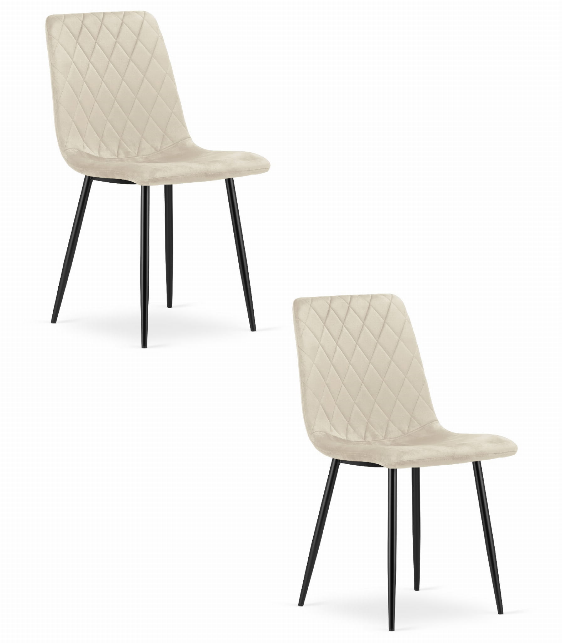 TURIN-tuoli, beige sametti (2 kpl)