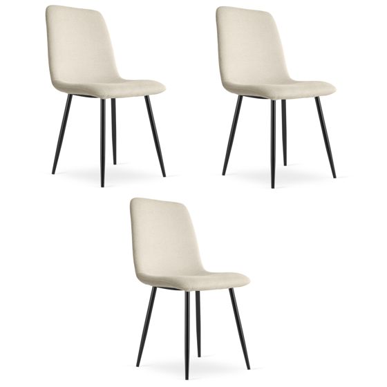 RIFT-verhoiltu tuoli, beige, mustat jalat (3 kpl)