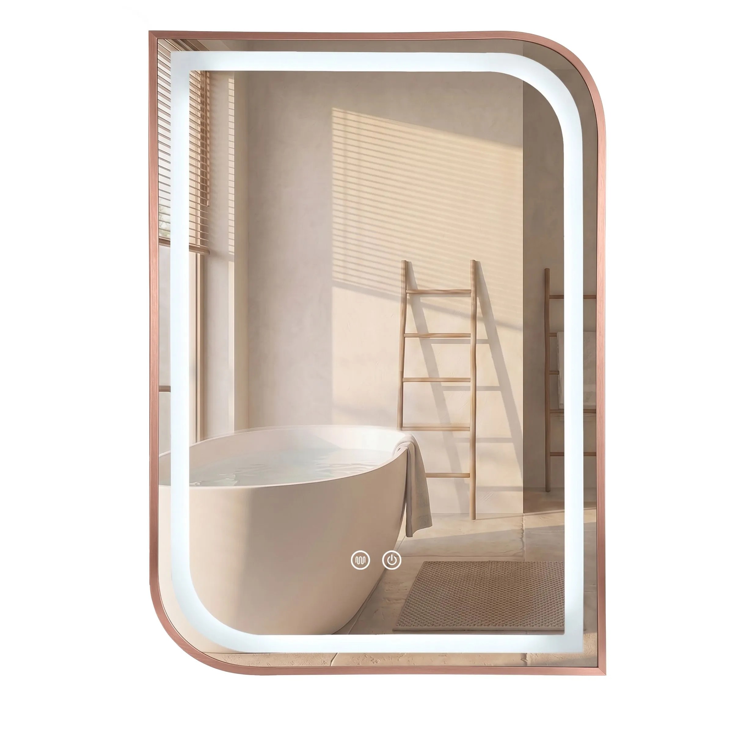 REA peili ZONE 80x60 harjattu ruusukulta, 2,5x60x80cm