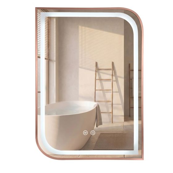 REA peili ZONE 80x60 harjattu ruusukulta, 2,5x60x80cm
