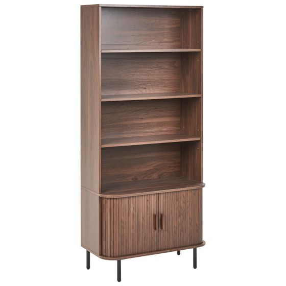 Kirjahylly 4 tasoa BRADLEY 180 cm Tummanruskea