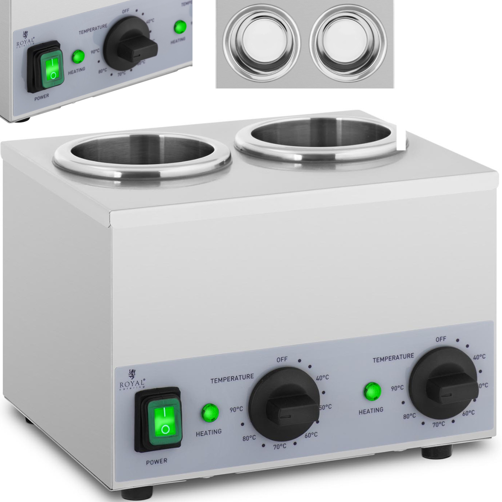 Hotkastikepullonlämmitin 2 x 1L 40-90C 400W