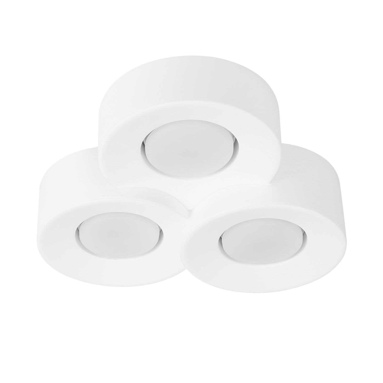 NETTLIFE Kattokohdevalaisin, pinta-asennus Valkoinen Käytävä, moderni Kattokohdevalaisin, 3 liekkiä, Gx53 max. 10w