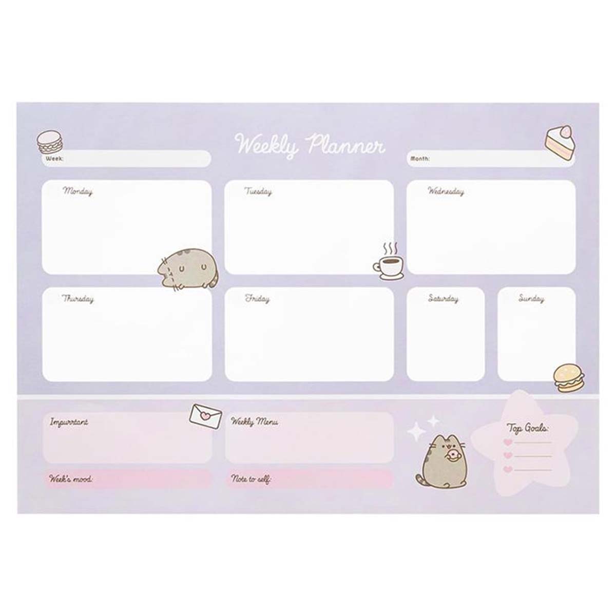 Viikkopöytäkalenteri A3, 54 arkkia, Moments-mallisto