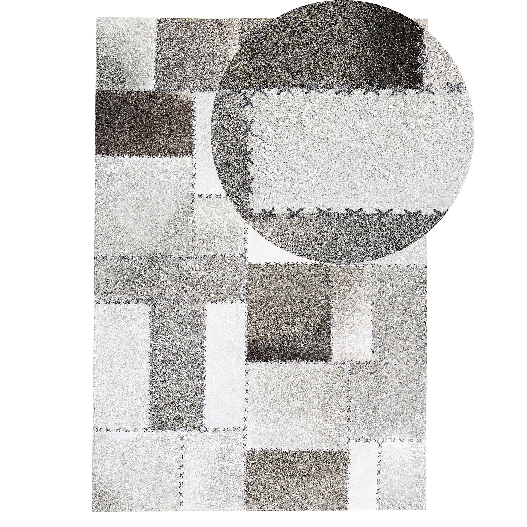 Matto PERVARI Ruskeanharmaa 140 x 200 cm nahka