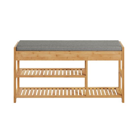 SoBuy Puinen säilytyspenkki FSR47-N kestävä 150 kg