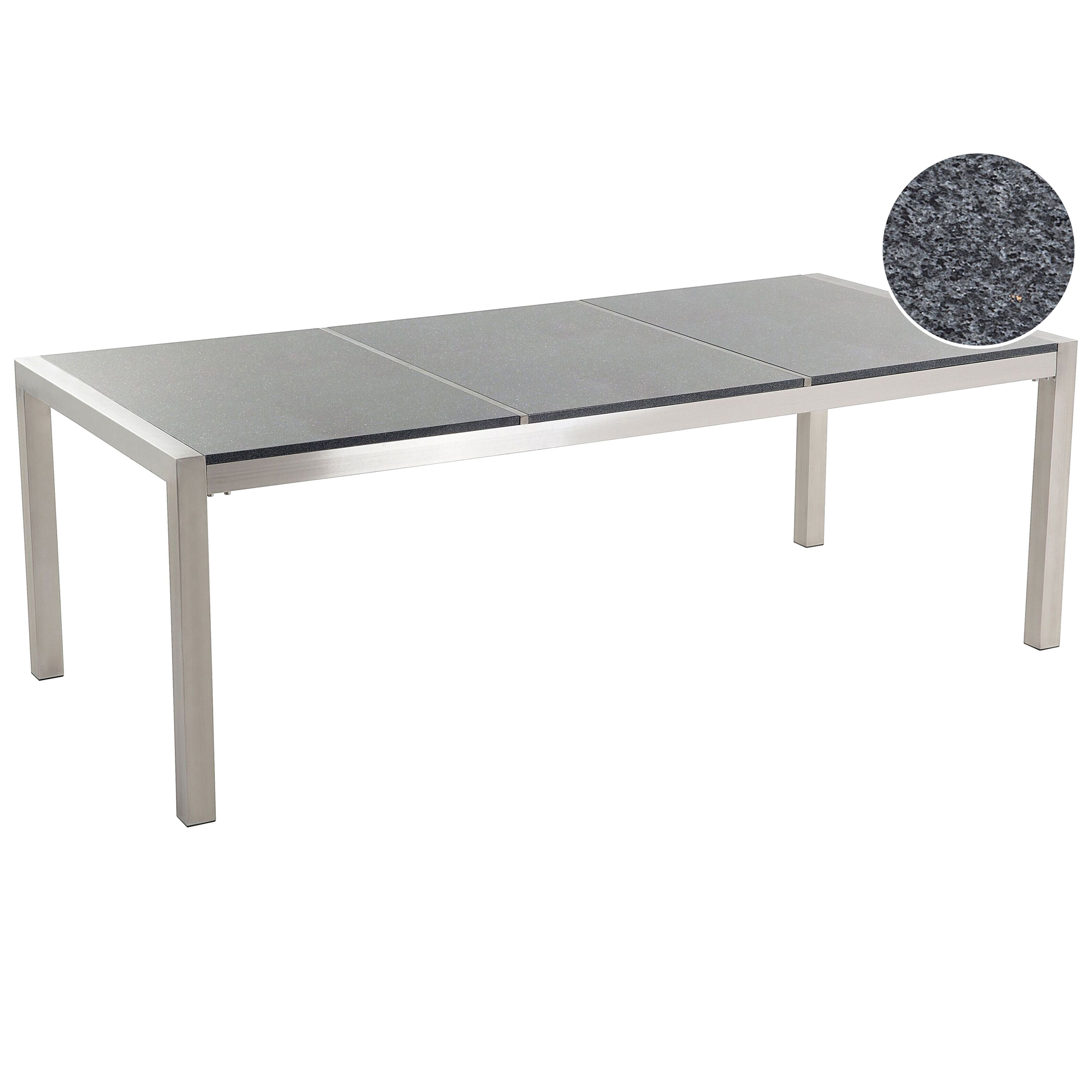 Puutarhapöytä GROSSETO 220 cm 100 cm Graniitti Kiillotettu Harmaa