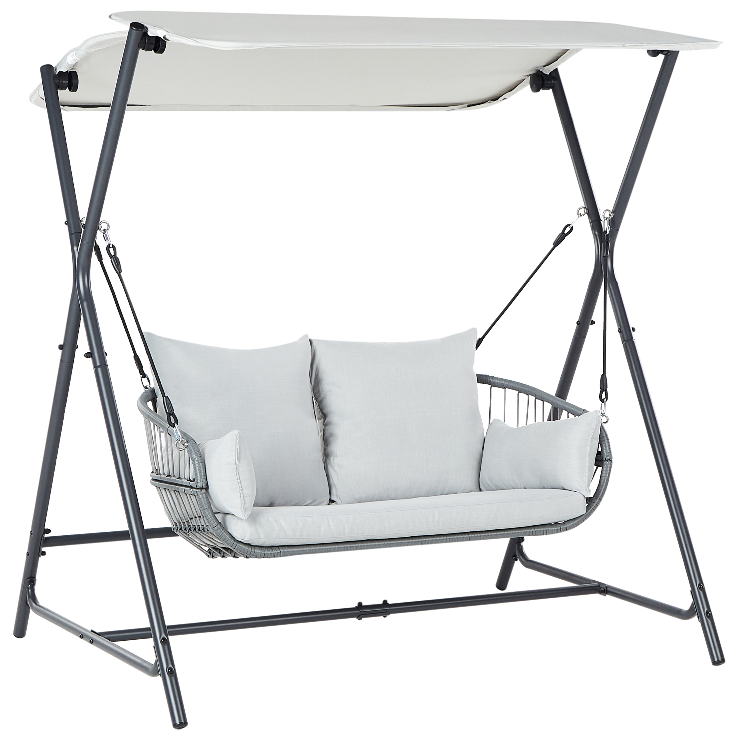 Puutarhakeinu FIASTRA metalli Vaaleanharmaa