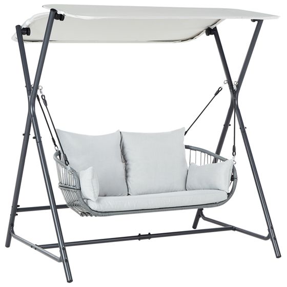 Puutarhakeinu FIASTRA metalli Vaaleanharmaa