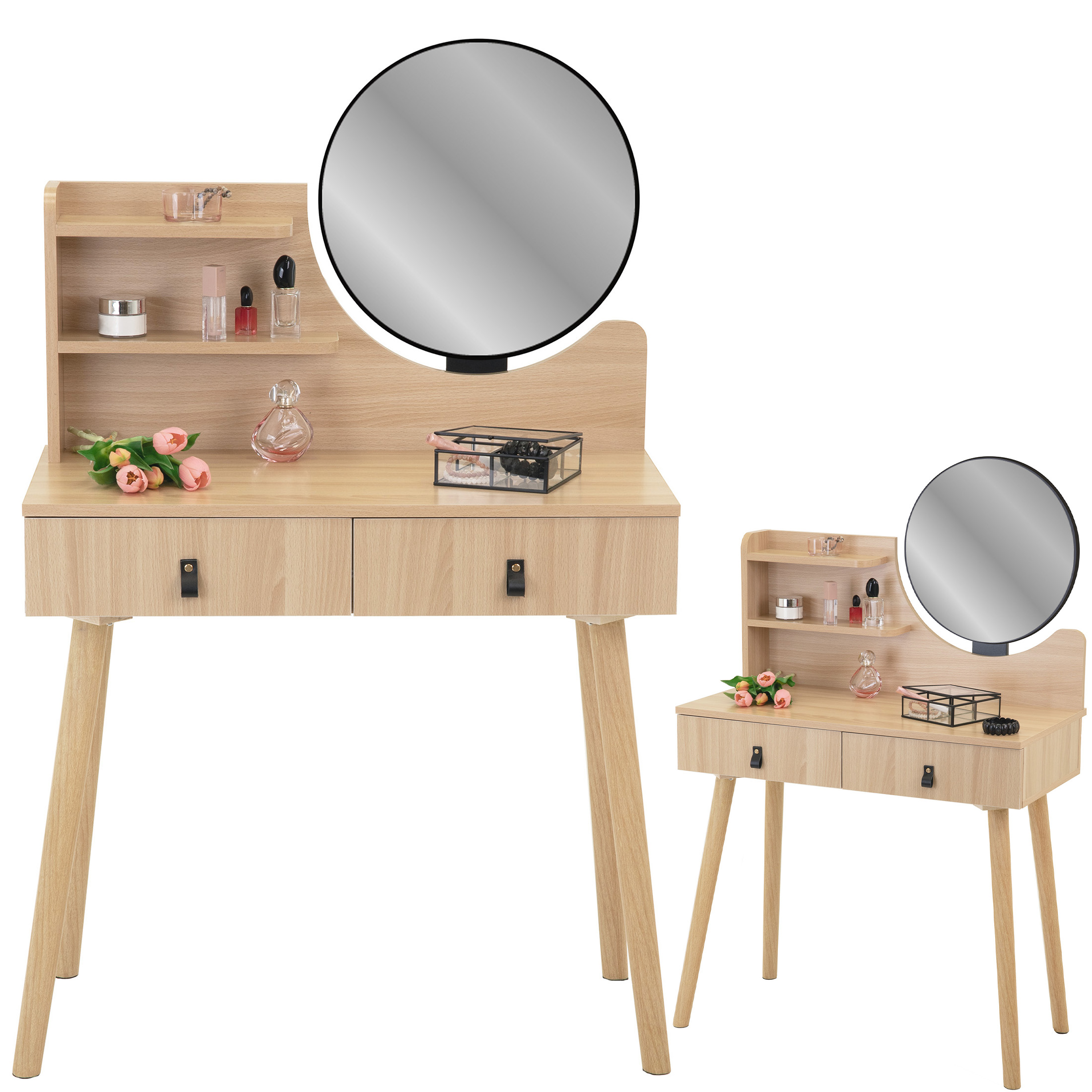 SCANDI-meikkipöytä peilillä, skandinaavista kosmetiikkaa