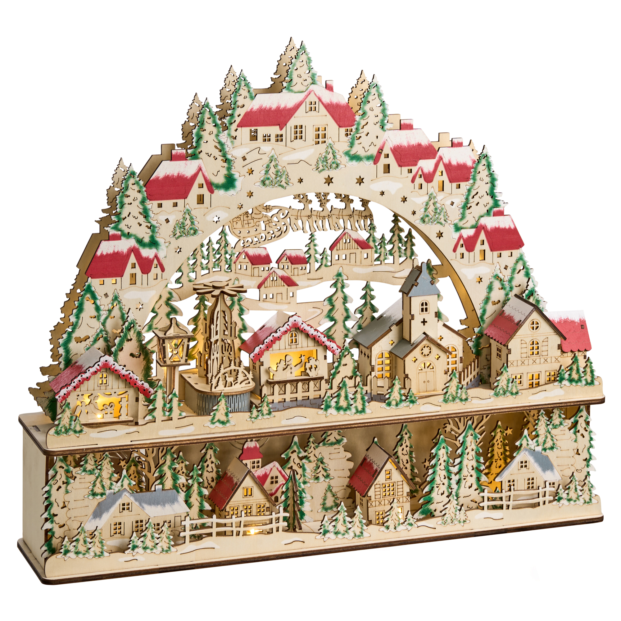 Joulukoriste LED-valo BOLKESJO 39 cm Vaaleanruskea