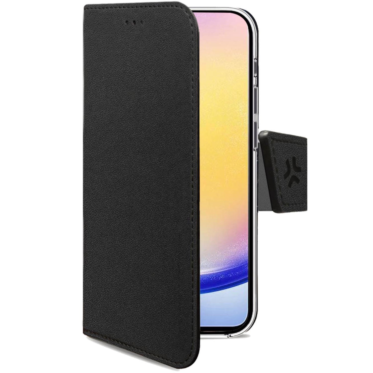 Galaxy A26 5G lompakkosuojakuori PU-nahkaa musta korttipaikoilla