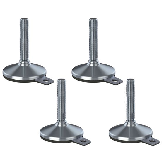 Ruostumaton tasoitusjalka 20x100x105mm pohja ja tärinänestoalusta 2200kg-sarja