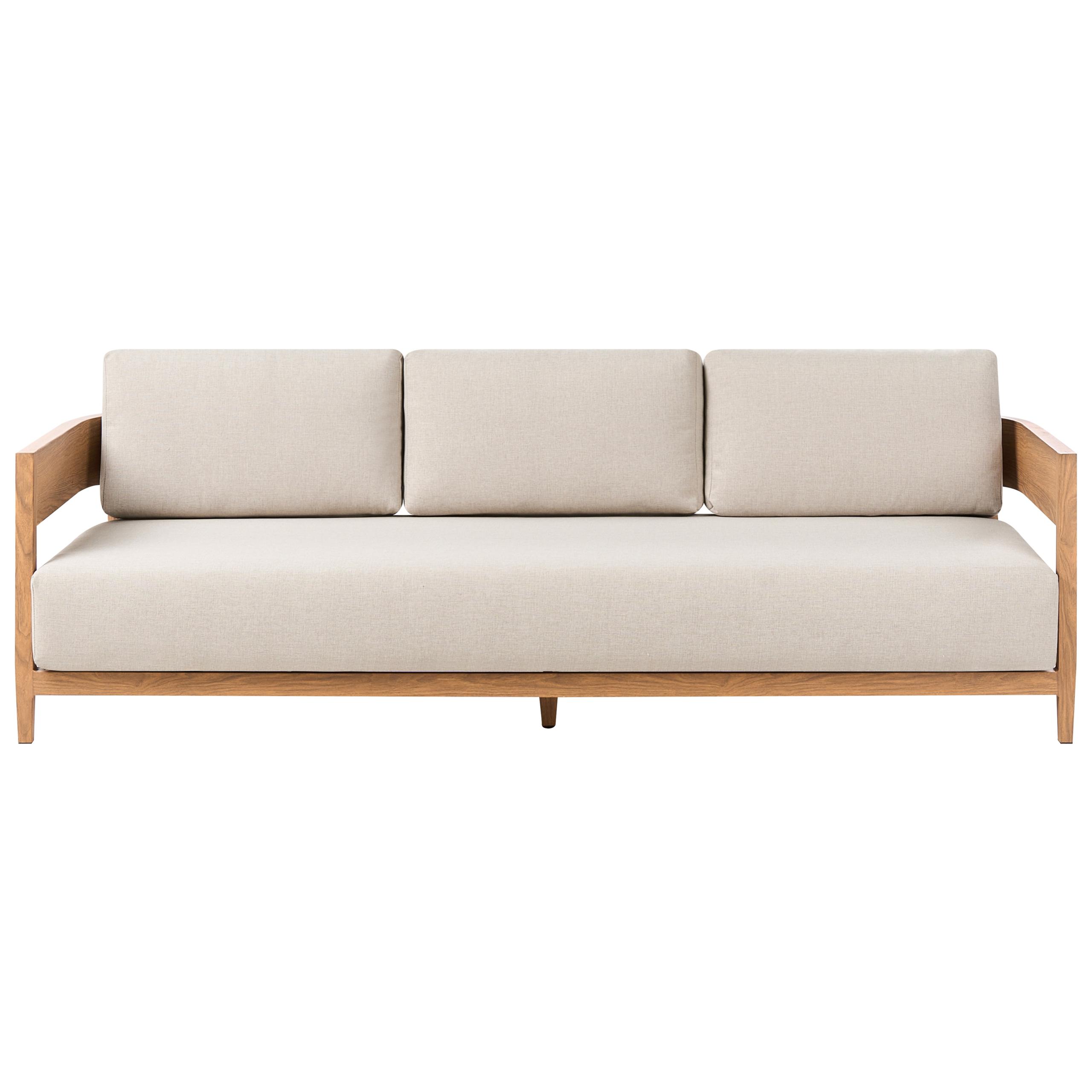 Ulkosohva 3-istuttava SAMPIERI metalli Vaaleanruskea