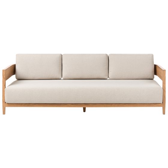 Ulkosohva 3-istuttava SAMPIERI metalli Vaaleanruskea