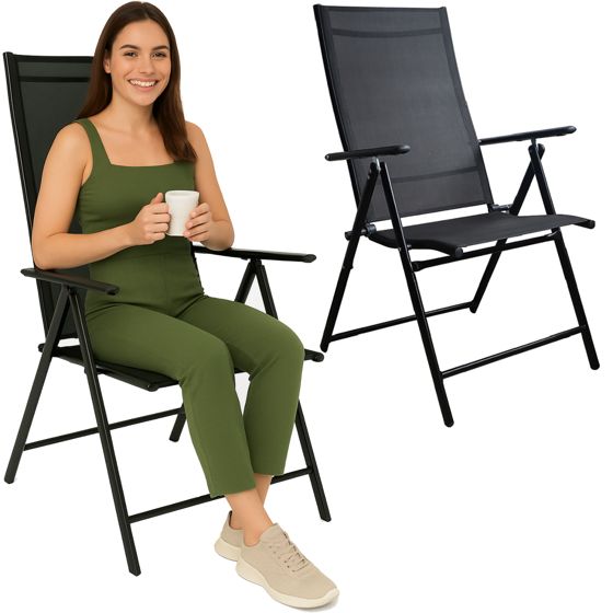 TAITETTAVA PUUTARHATUOLI SÄÄDETTÄVÄ SELKÄNOJA ALUMIINITUOLI