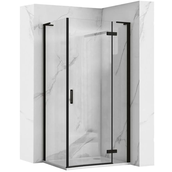 REA Suihkukaappi HUGO 80x80 musta, 80X80X200, 5CM