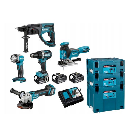 Makita DLX5044TJ LXT 18V -Akkukonesarja 5 konetta, 3x 5,0 Ah