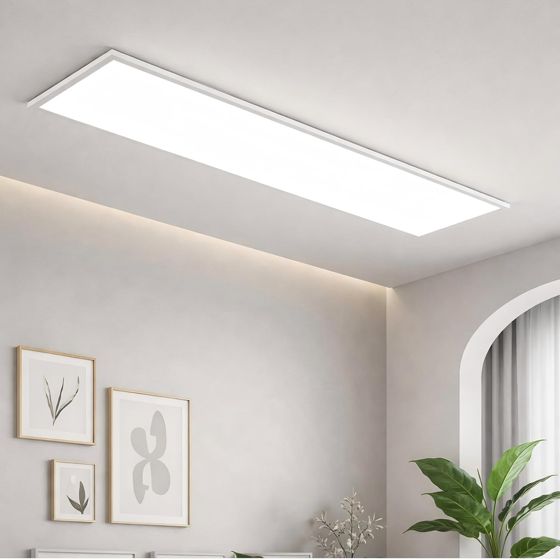 NETTLIFE himmennettävä LED-kattovalaisin 100x25 cm pitkä litteä kattopaneeli kaukosäätimellä suuri valkoinen 24W