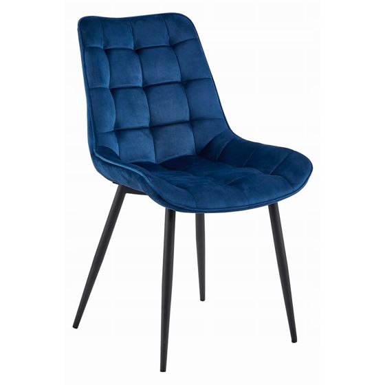 BERA-tuoli, tummansininen sametti, mustat jalat (1 kpl)