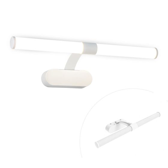 NETTLIFE LED - kylpyhuoneen seinävalaisin, LED - peilivalaisin 4000K neutraali valkoinen, IP44 8W, 60CM - valkoinen moderni vedenpitävä seinävalaisin