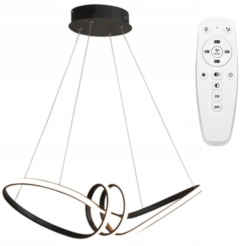 TOOLIGHT riippuva kattovalaisin LED APP823-CP LONG musta