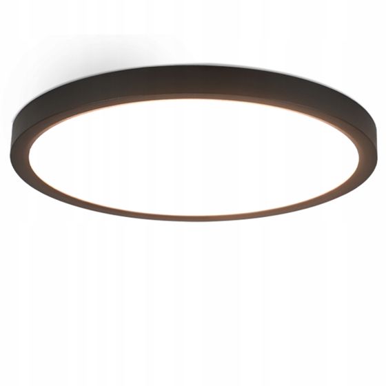 NETTLIFE LED - kattovalaisin, litteä, musta, 4000K, makuuhuoneeseen, 24W Kylpyhuoneeseen, eteiseen, pyöreäKeittiöön