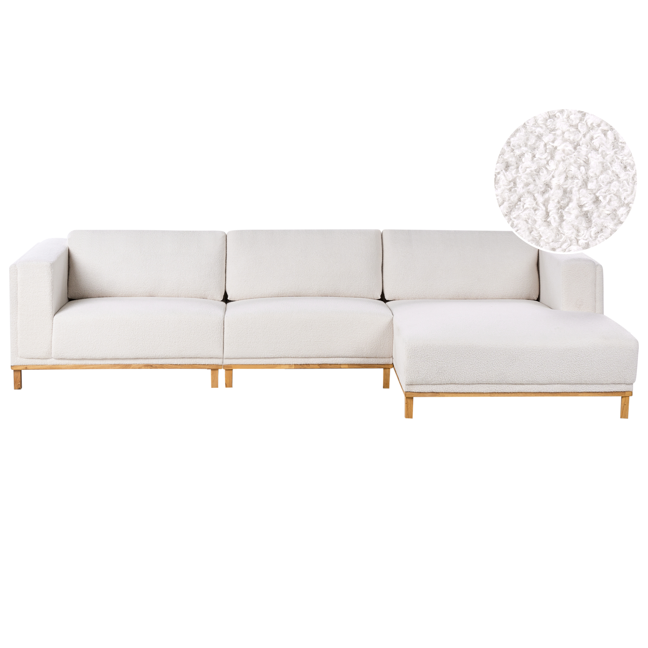 Kulmasohva 5-istuttava VENG kangas Luonnonvalkoinen Vasen