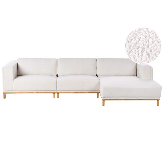 Kulmasohva 5-istuttava VENG kangas Luonnonvalkoinen Vasen