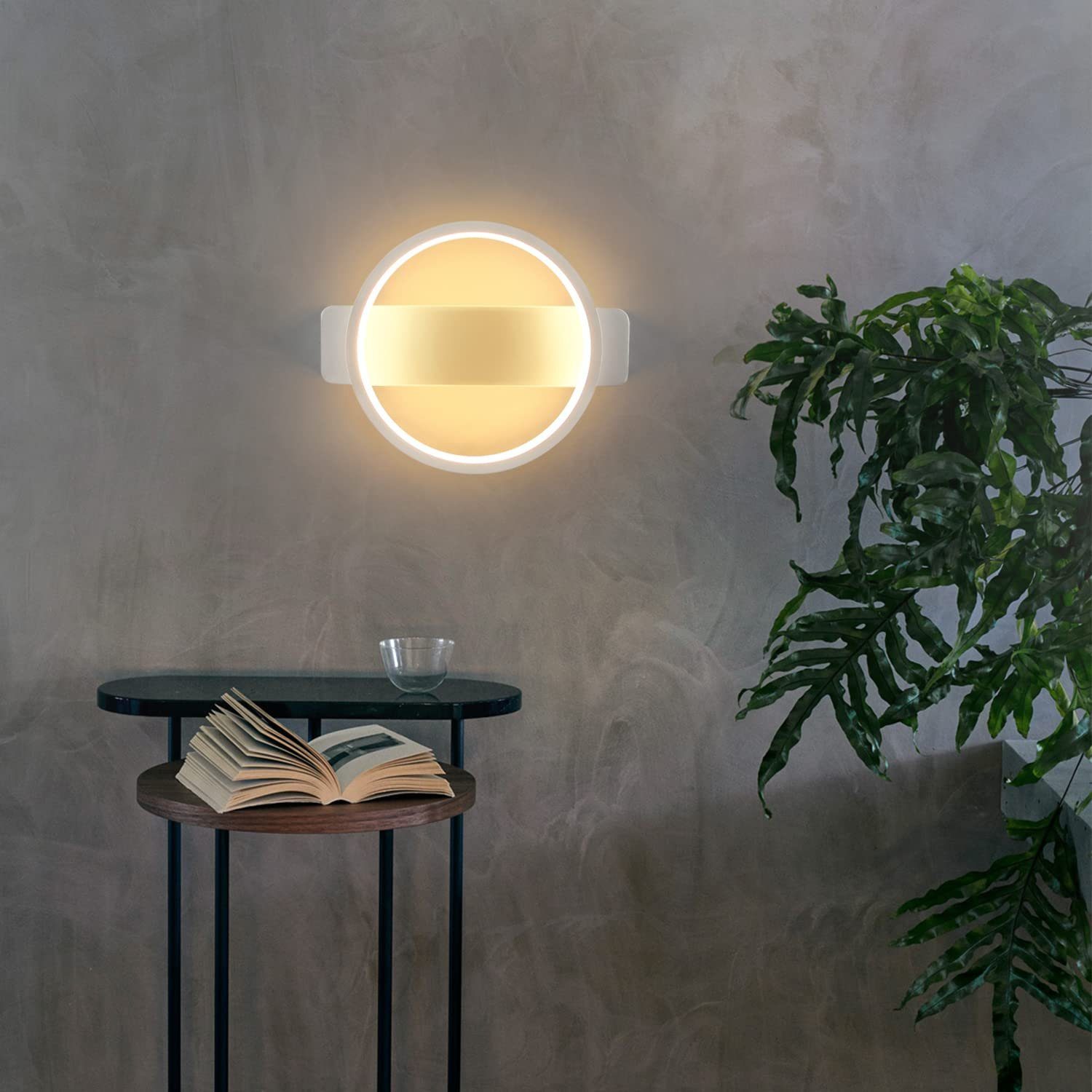 NETTLIFE Sisä- LED - seinävalaisin - Valkoinen, Moderni, Design - seinävalaisin, 7W, Lämmin Valkoinen, 3000K