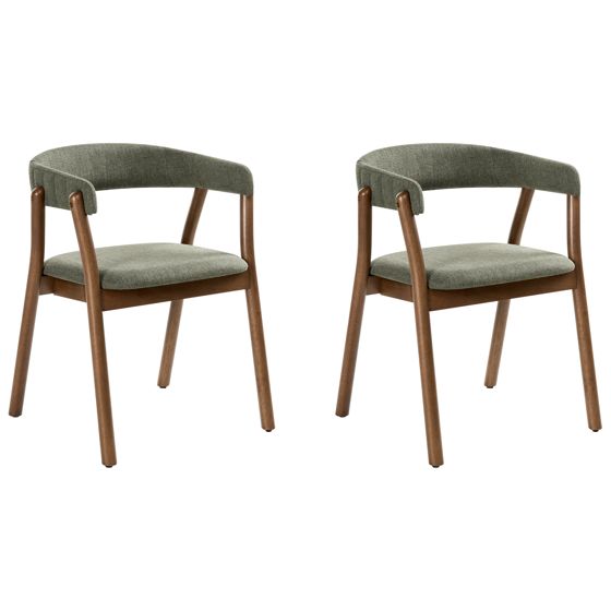 Ruokatuolisetti 2 kpl MYLO kangas Tummanruskea/vihreä