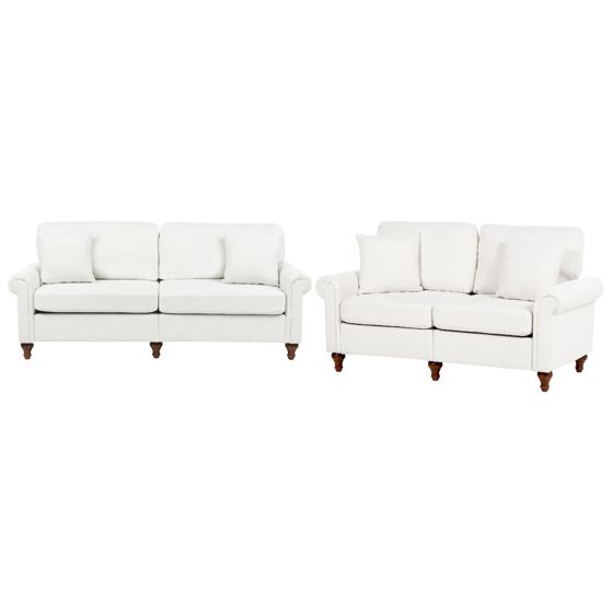 Sohvaryhmä 5-istuttava GINNERUP kangas Luonnonvalkoinen