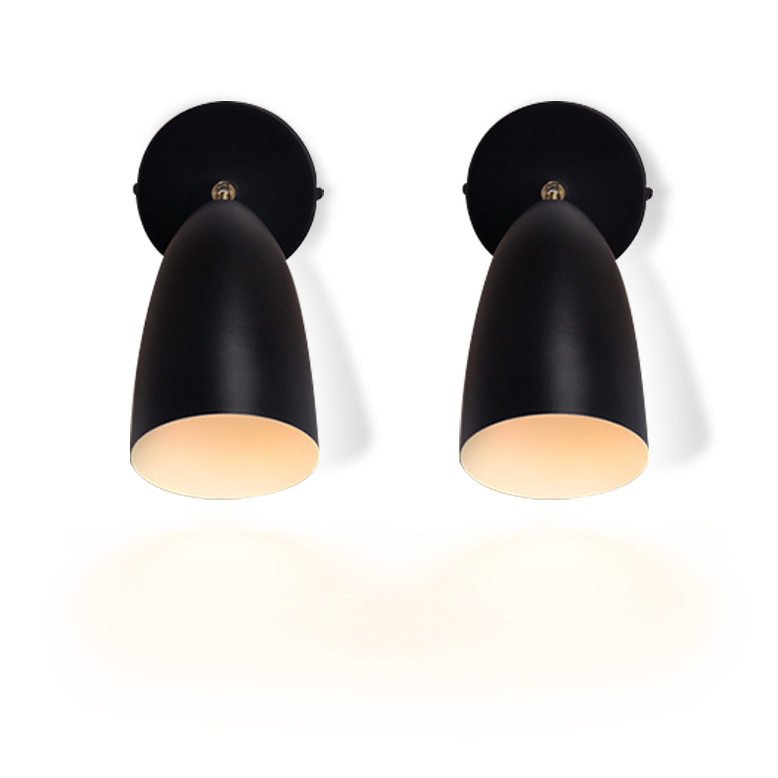 NETTLIFE musta, sisäseinävalaisin - vintage - seinäkohdevalo, makuuhuoneeseen, retro - seinävalaisin, GU10, ilman, lamppua