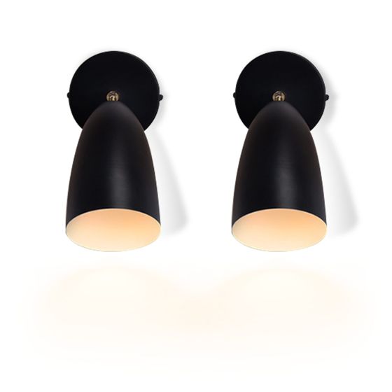 NETTLIFE musta, sisäseinävalaisin - vintage - seinäkohdevalo, makuuhuoneeseen, retro - seinävalaisin, GU10, ilman, lamppua