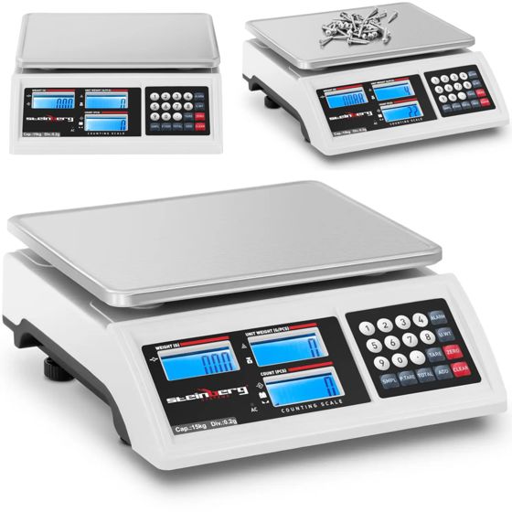 Kaupallinen myymälävaaka, jossa on LCD-näyttö ja RS232-näyttö 15000 g / 0,2 g