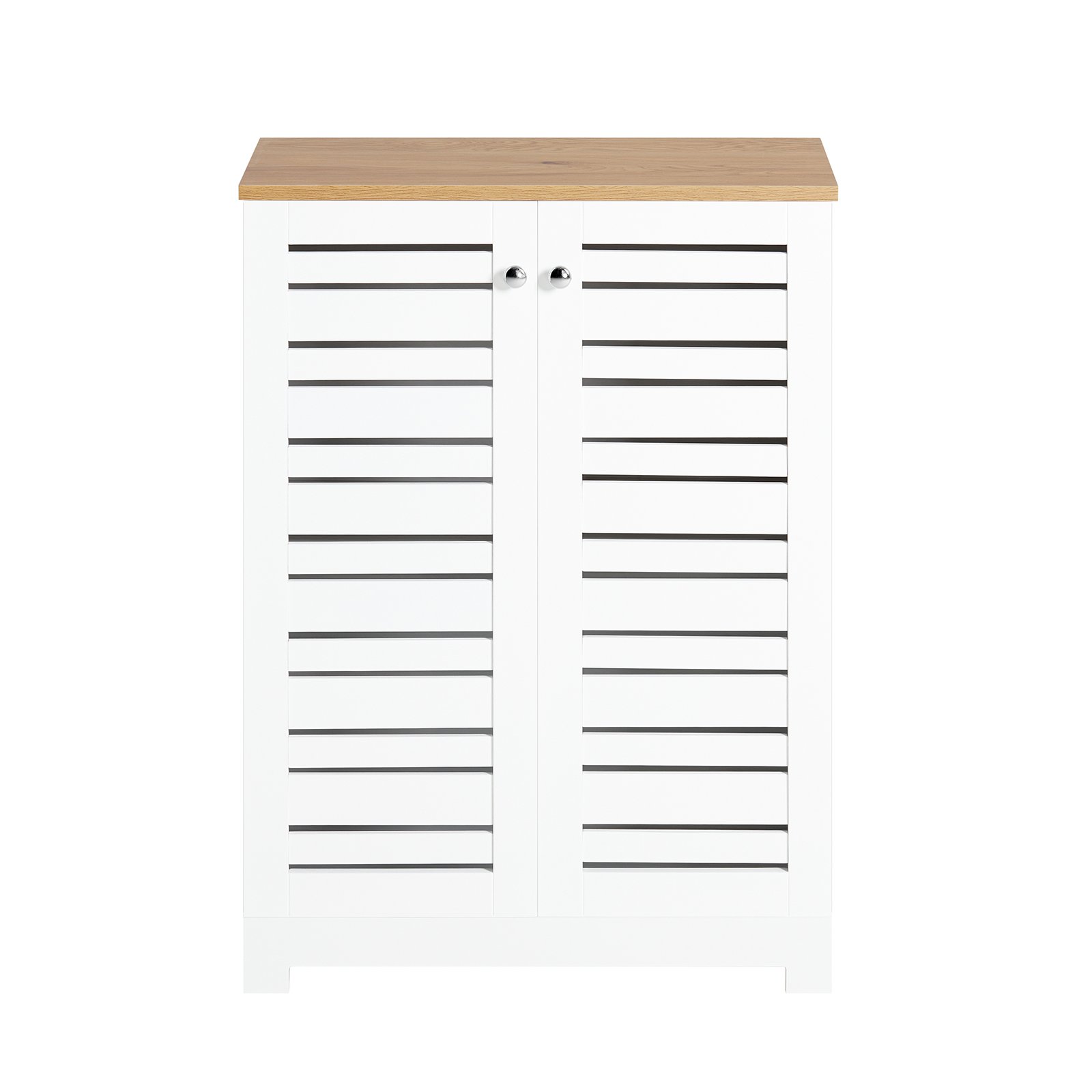 SoBuy Puukuitu kaappi BZR41-W kestävä valkoinen 2-ovinen